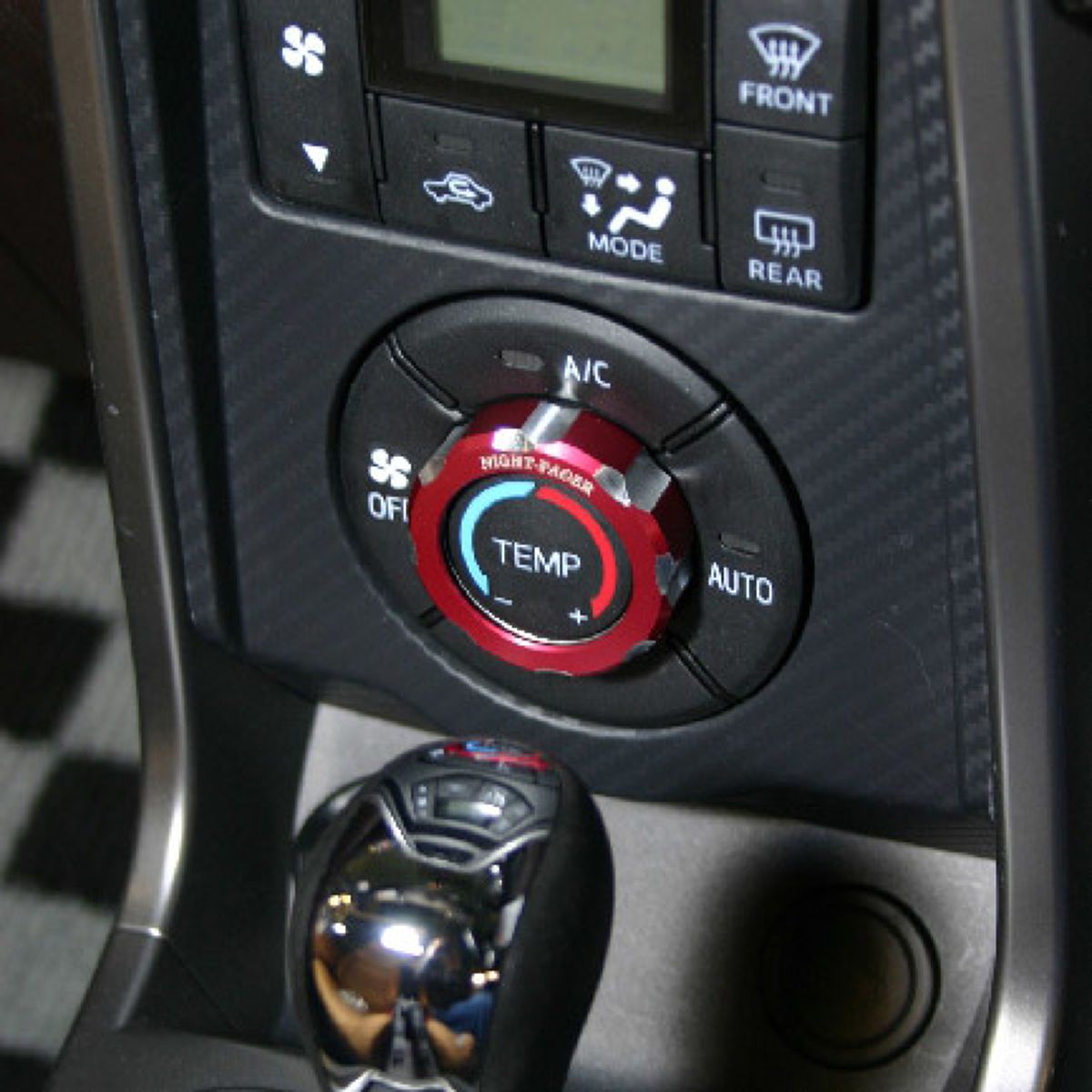 NightPager エアコンダイヤルリング レッド ダイハツ コペン