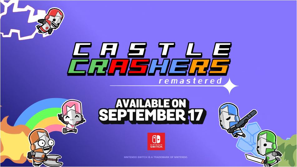 Switch版『Castle Crashers Remastered』の海外発売日が2019年9月17日