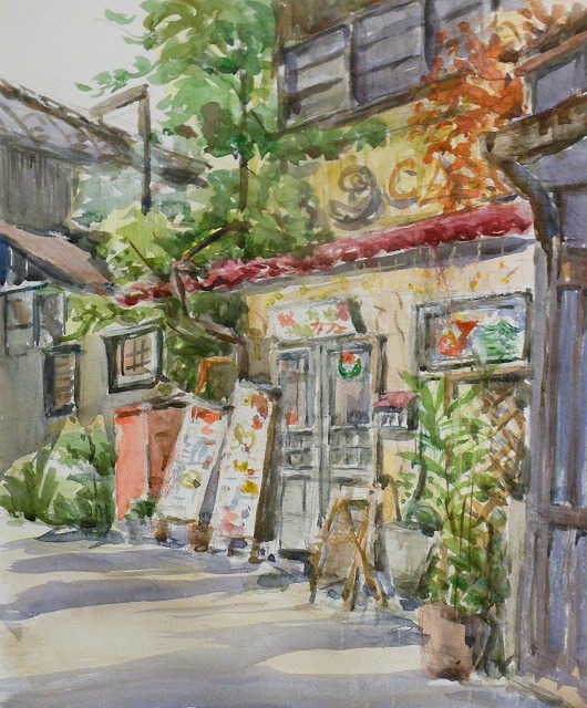 スケッチ会｜大阪市｜中崎町｜レトロな街並み｜2019年12月｜風景画