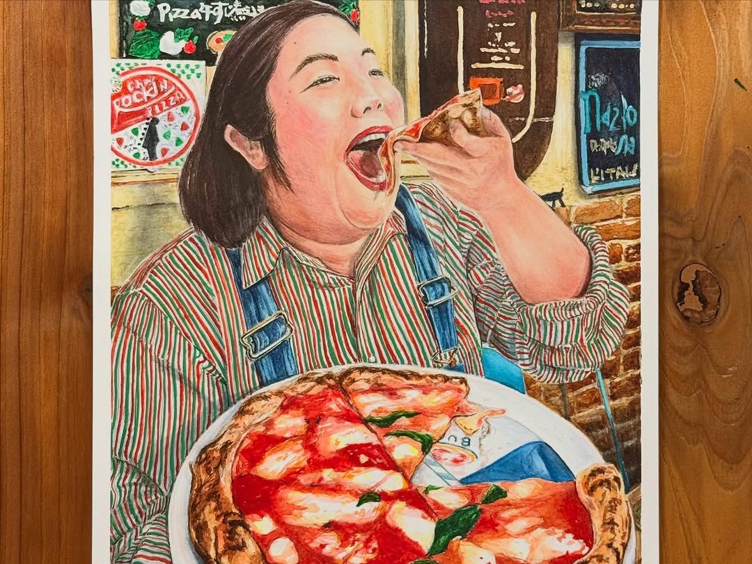 美味しそうに食べる人」に絶賛の声続々！松田悟志が描く迫力の水彩画の