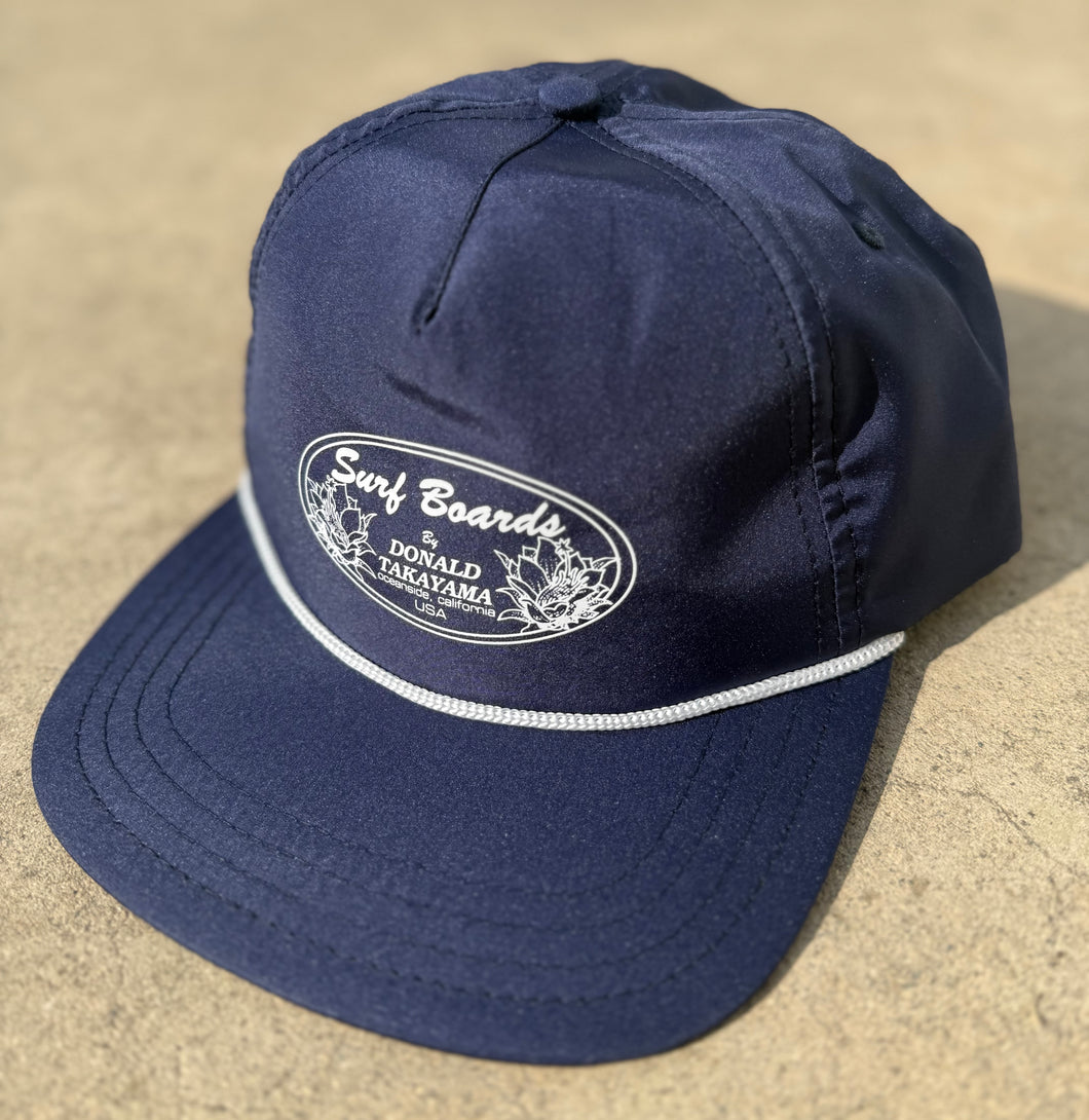 Hat113 - Donald Takayama Nylon Hat (Midnight Blue with White Small