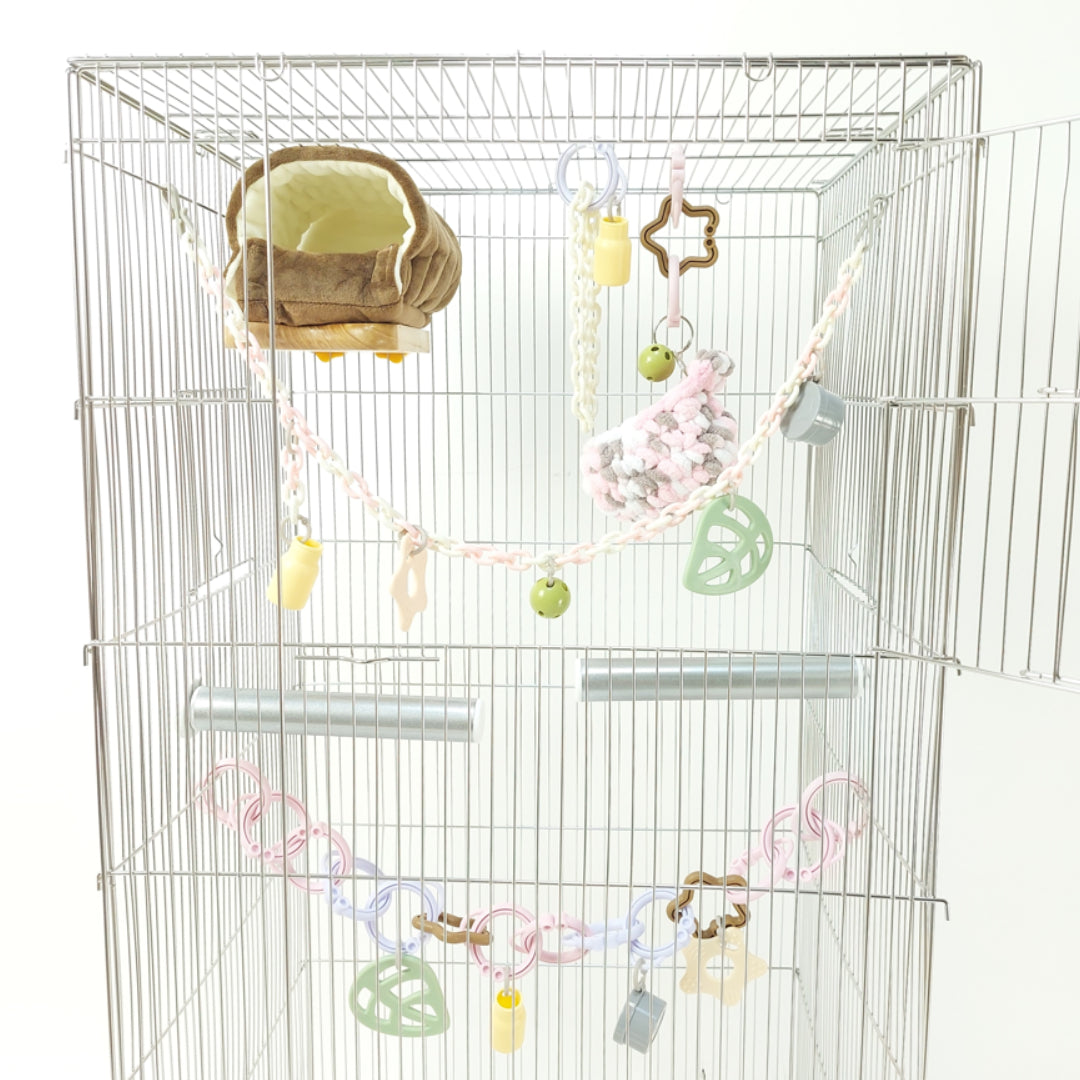 モモンガ用おもちゃ、退屈なケージが毎日新しい遊園地に変身。「NEW