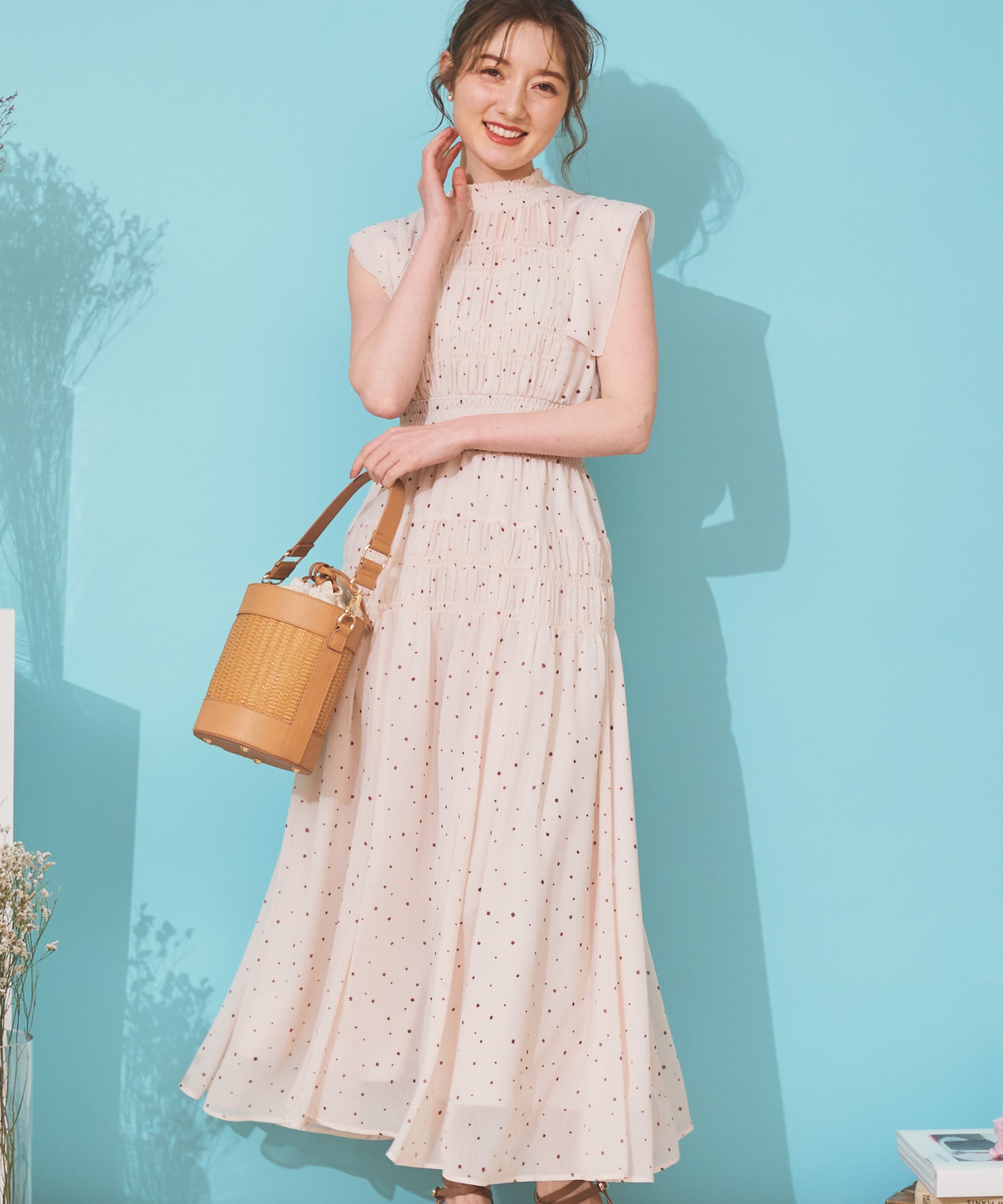 CanCam6月号掲載 Noela×石川 恋コラボ】楊柳シャーリングワンピ