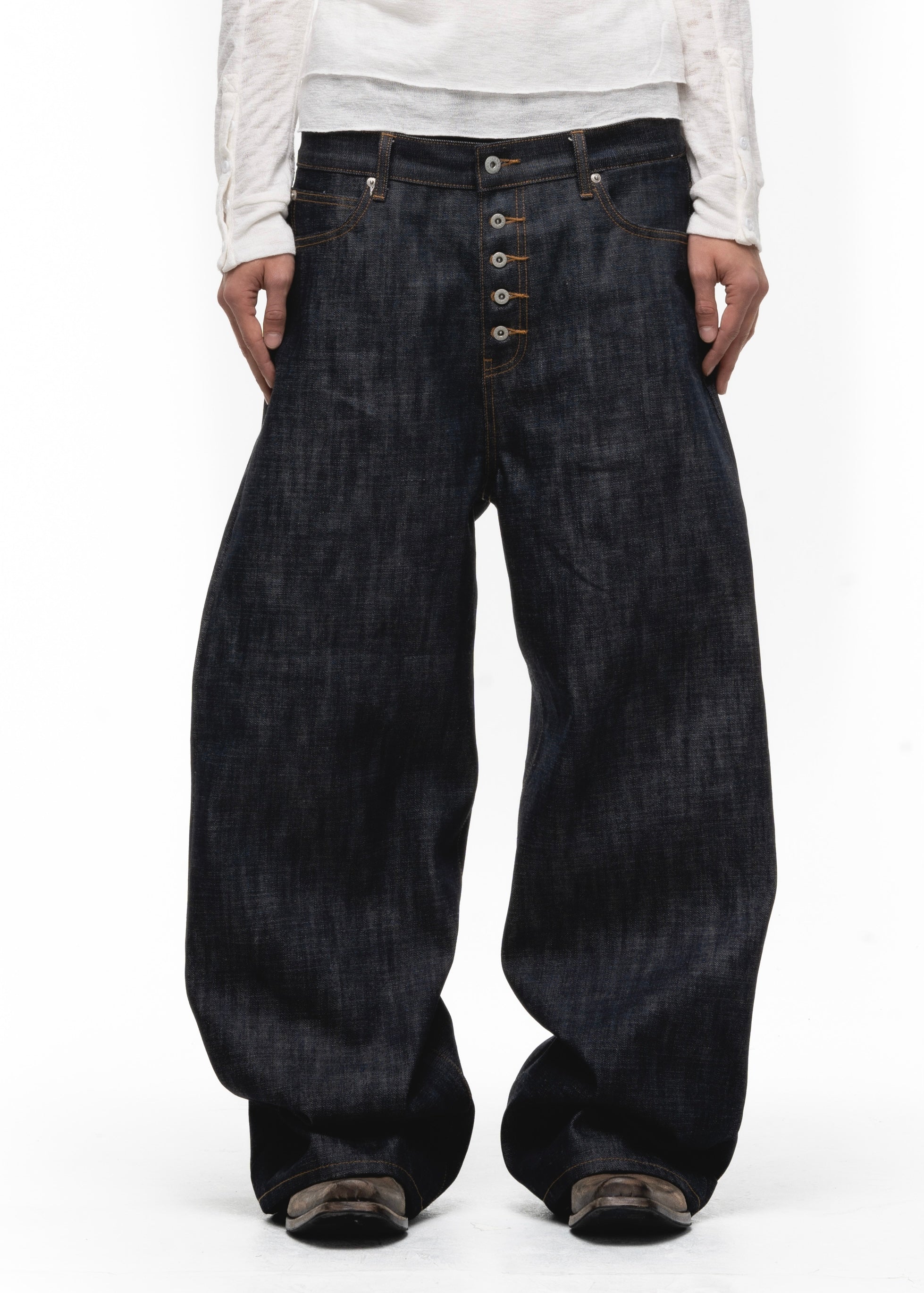 RAW DENIM JAPANESE LOOSE FIT BLUE – NO/FAITH STUDIOS