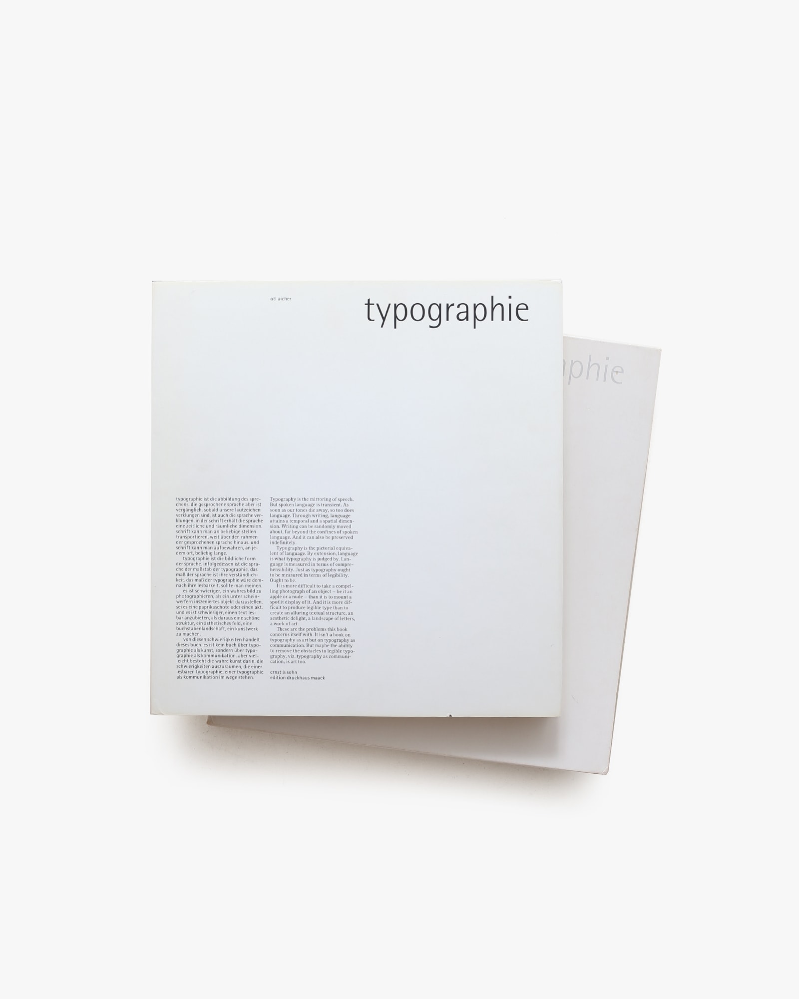 Typographie | Otl Aicher | nostos books ノストスブックス