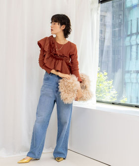 WEB＆一部店舗限定色あり】3WAYリブフリルロンT（5-0037-5-03-001