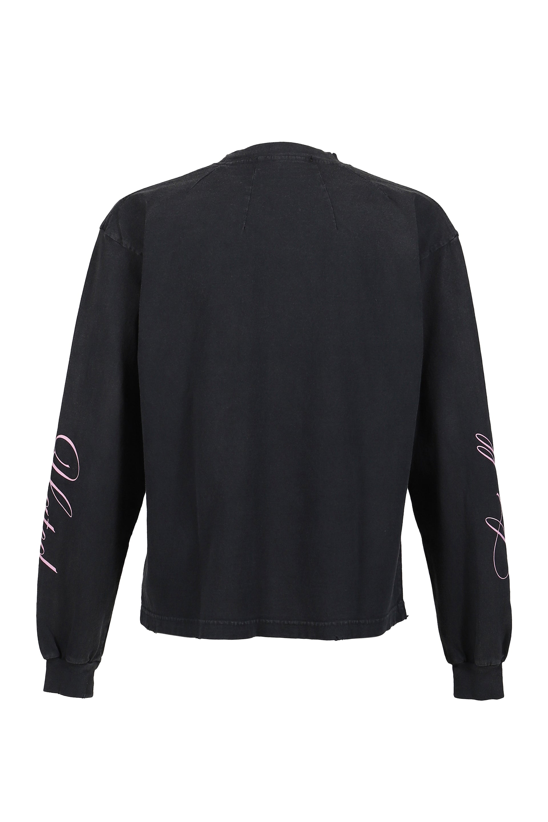 JUN/NAKAYAMA ジュンナカヤマ FW25 DISTRESSED CREWNECK / BLK