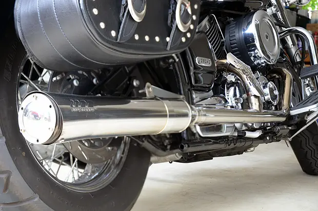 ドラッグスター1100のマフラーを2in1に交換しました！ | アメリカン