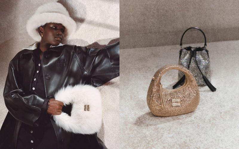 ミュウミュウのホリデーギフト】マテラッセレザーのミニバッグなど心