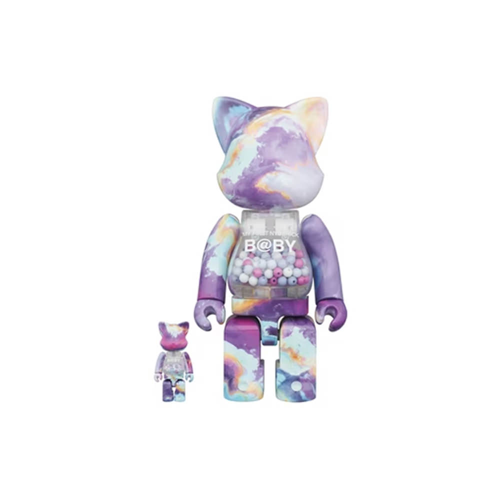 Bearbrick My First Nyabrick Baby Marble Ver. 100% & 400% Set