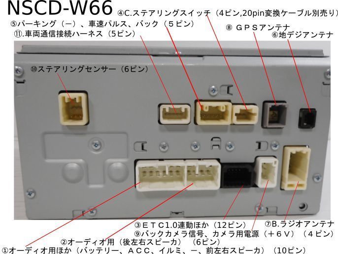 トヨタ純正ナビNSCD-W66とNSCN-W68の配線について: okoyaの私的メモ