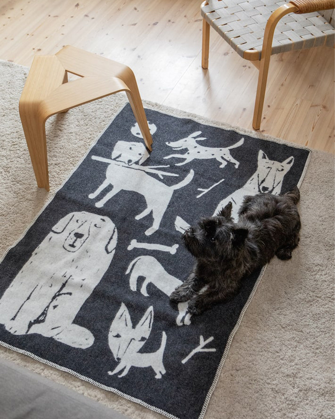 LAPUAN KANKURIT | KOIRAPUISTO ウールブランケット（90x130cm）