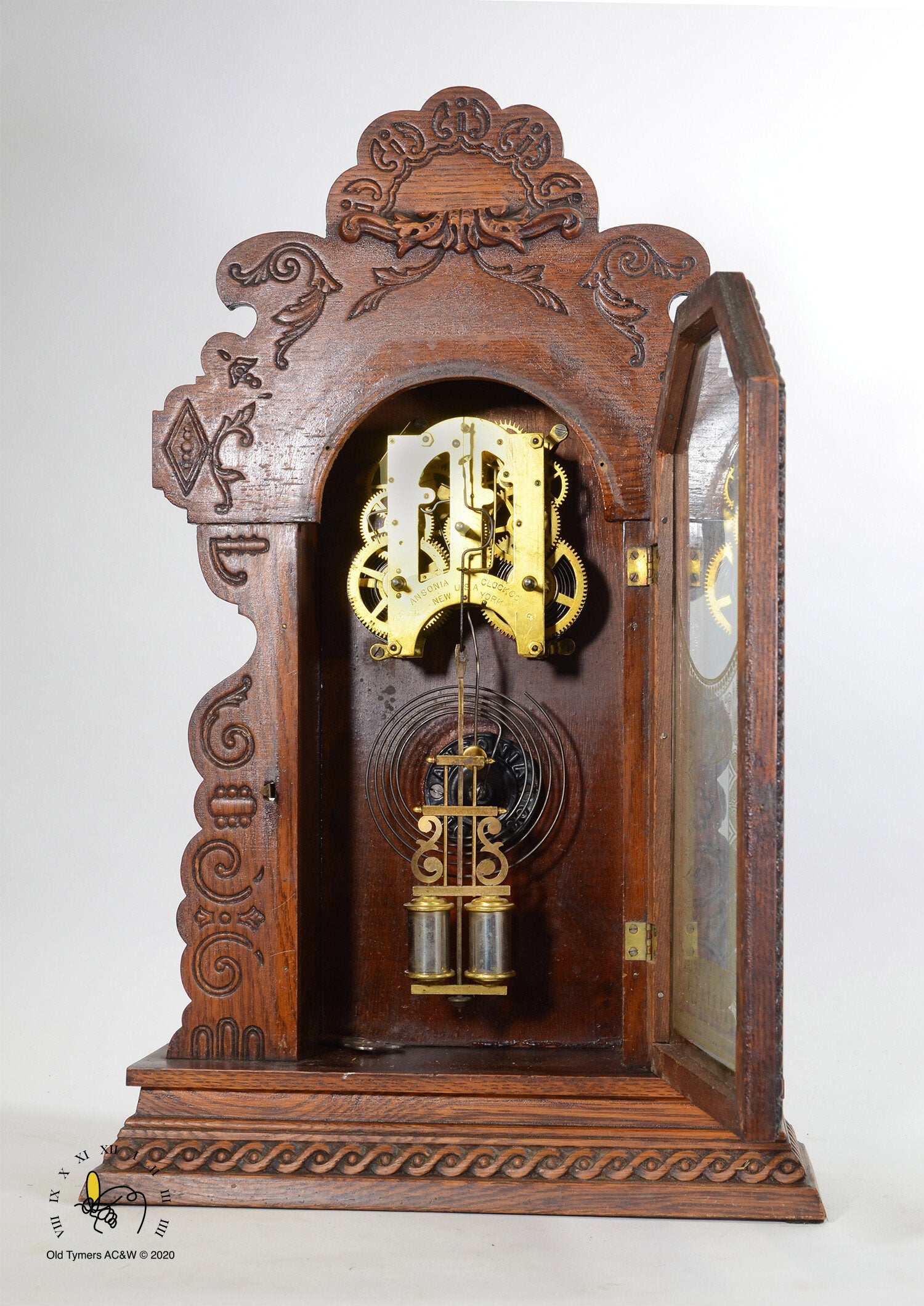 Ansonia Ginger Bread Mantel Clock – OldTymers Antique Clocks