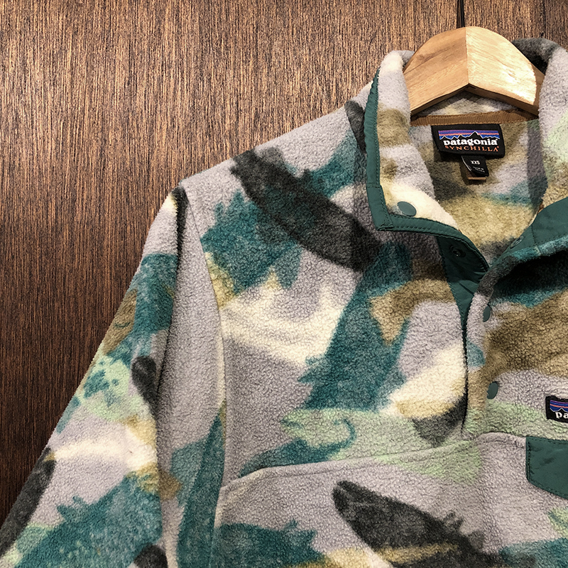 Patagonia Synchilla Fleece Snap-T Trout Camo Pattern XXS