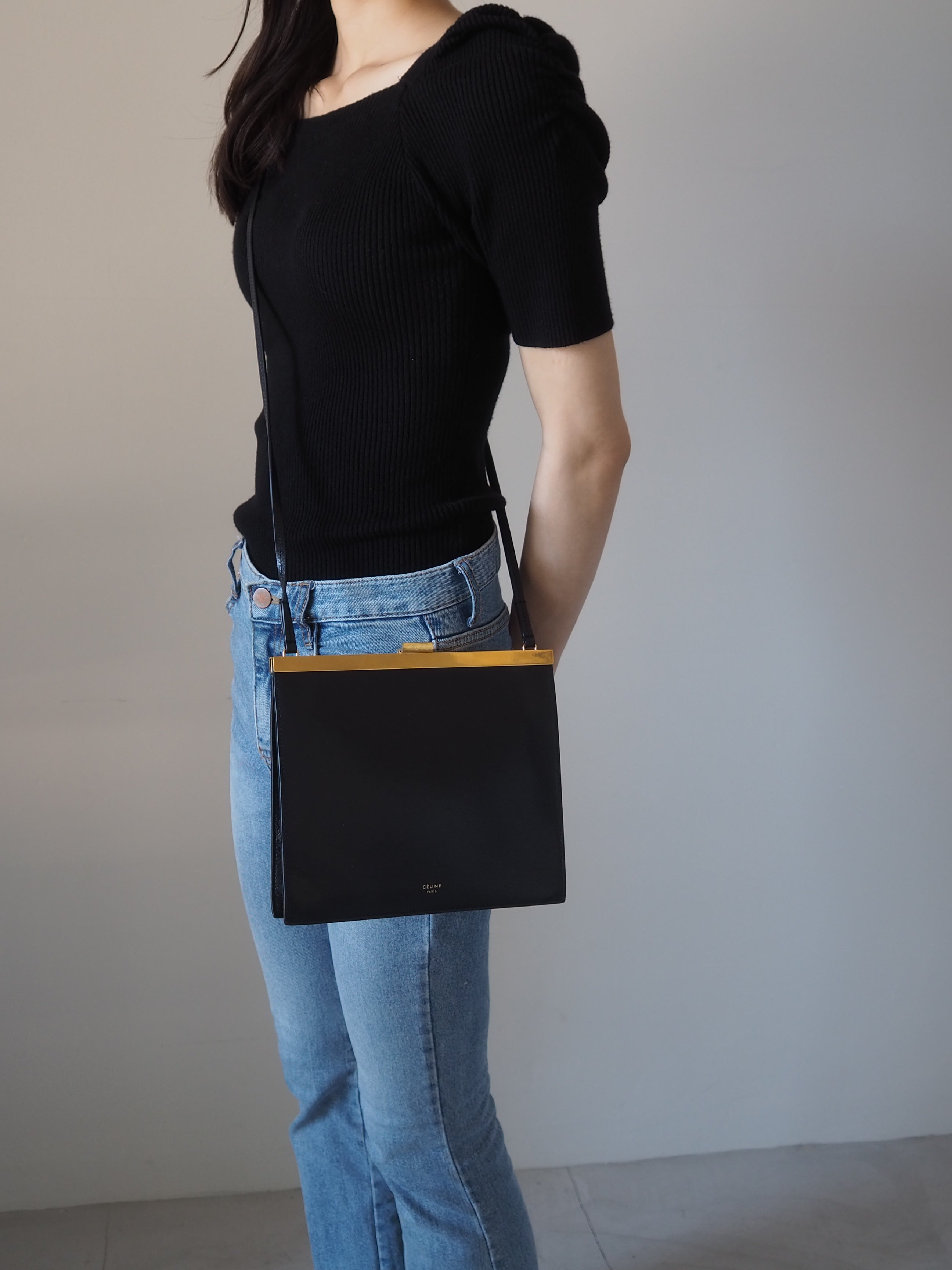 CELINE セリーヌ クラスプミニ ショルダーバッグ フィービー ブラック