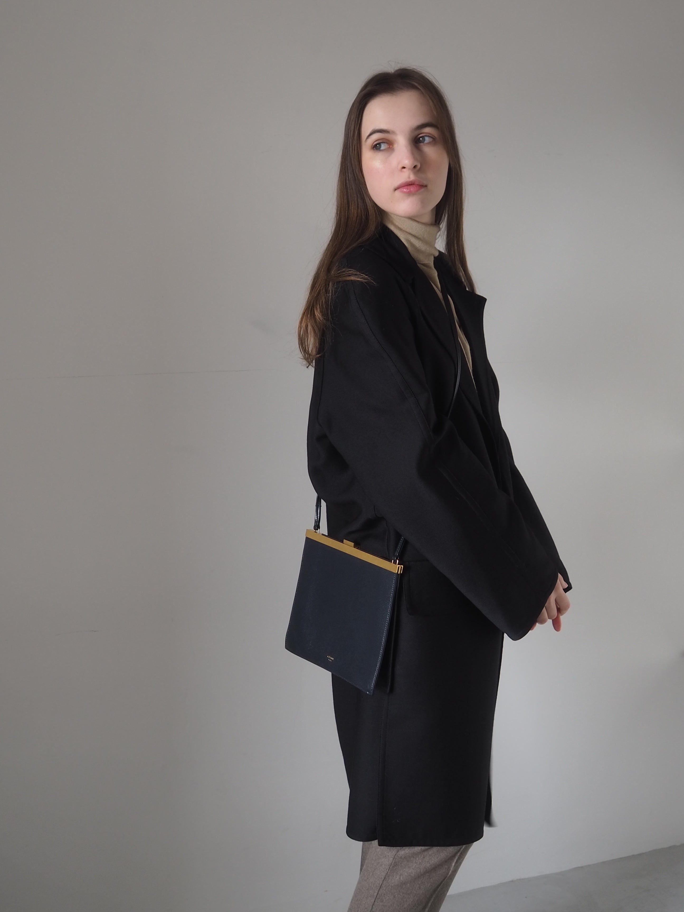 CELINE セリーヌ クラスプミニ ショルダーバッグ フィービー ブラック