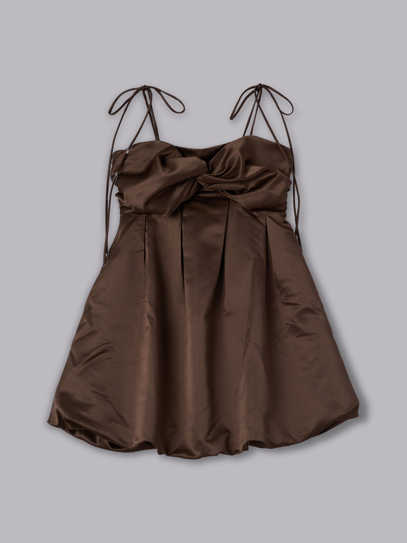 サテンバルーンミニワンピース