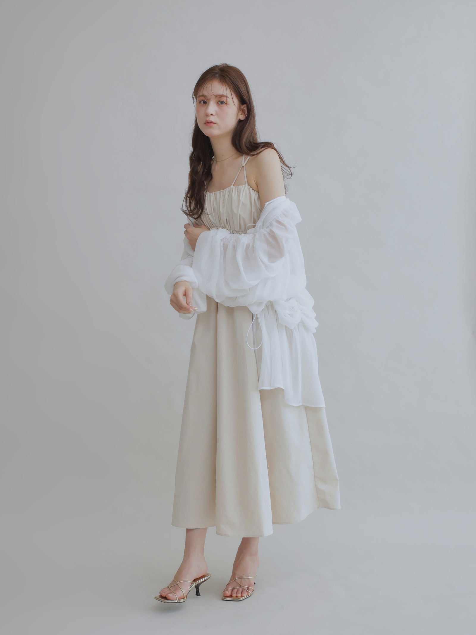 リゾートギャザーワンピース