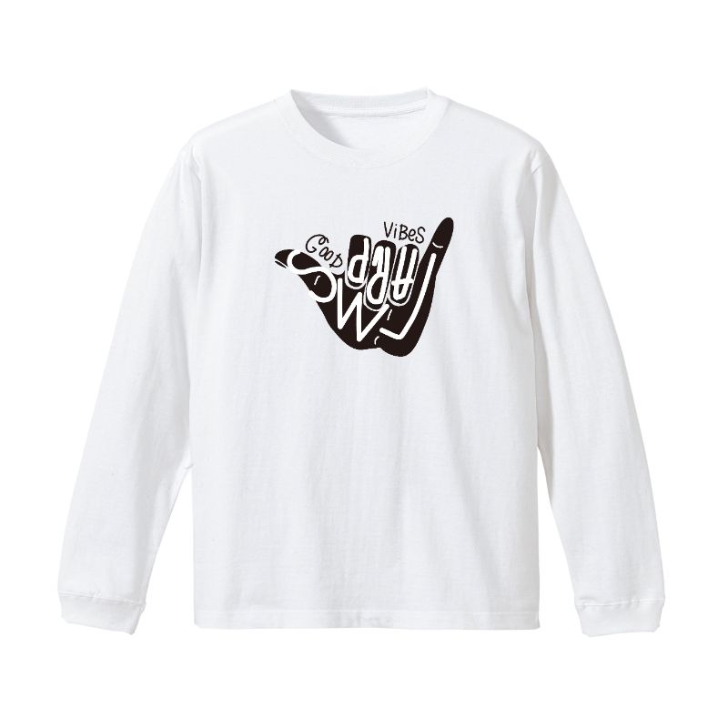 アメカジ ロンT ロング Tシャツ 長袖 Good Vibes ロゴ グラフィック