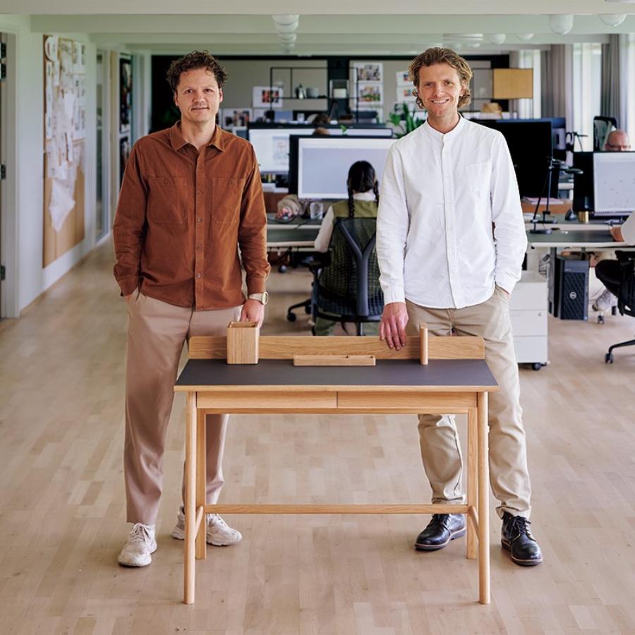 美品】ACTAS TEHO デスク 引き出し付き ナチュラル リノリウム THEO