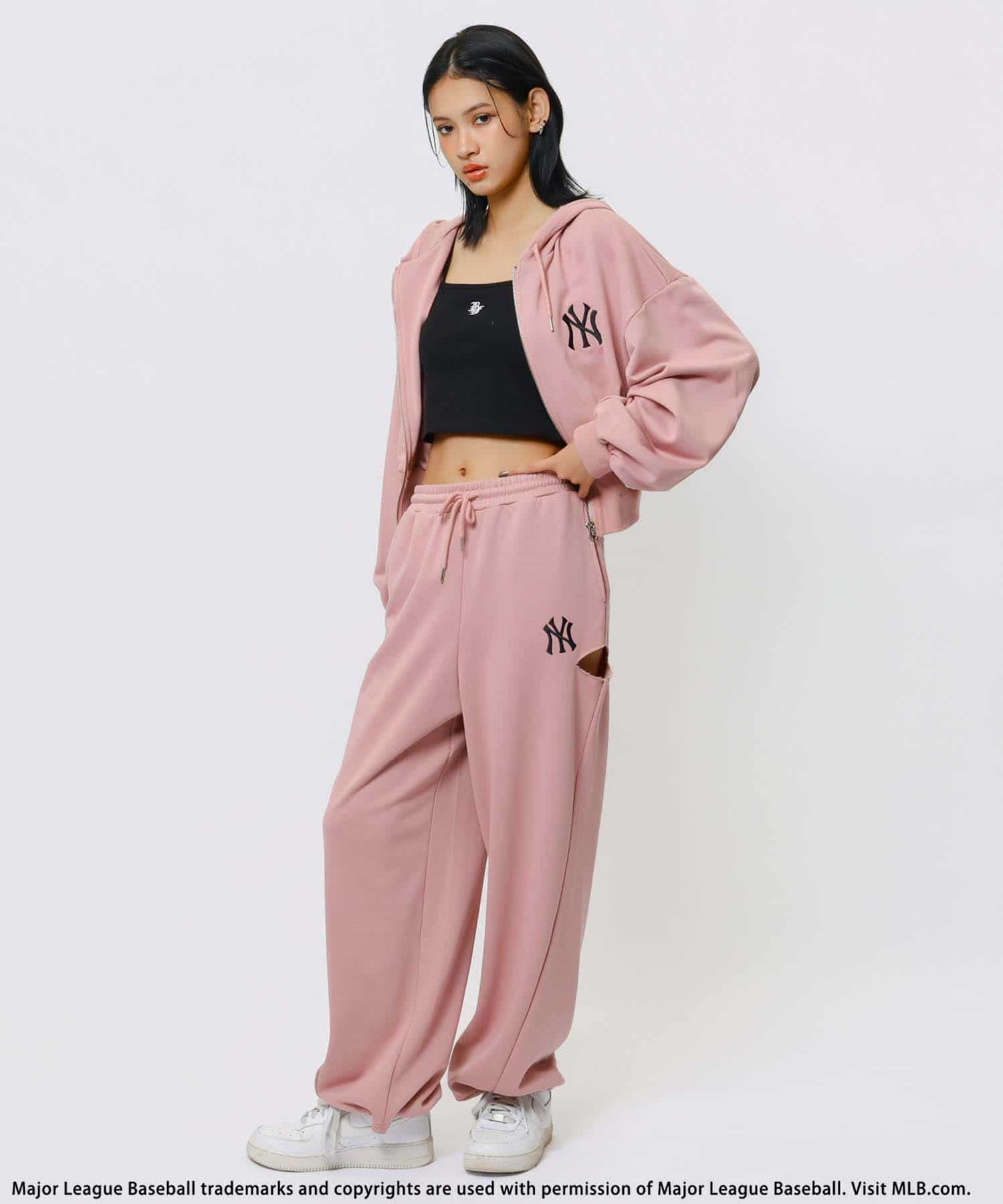 MLB】サイドカッティングスウェットパンツ(F ピンク)｜ スパイラル