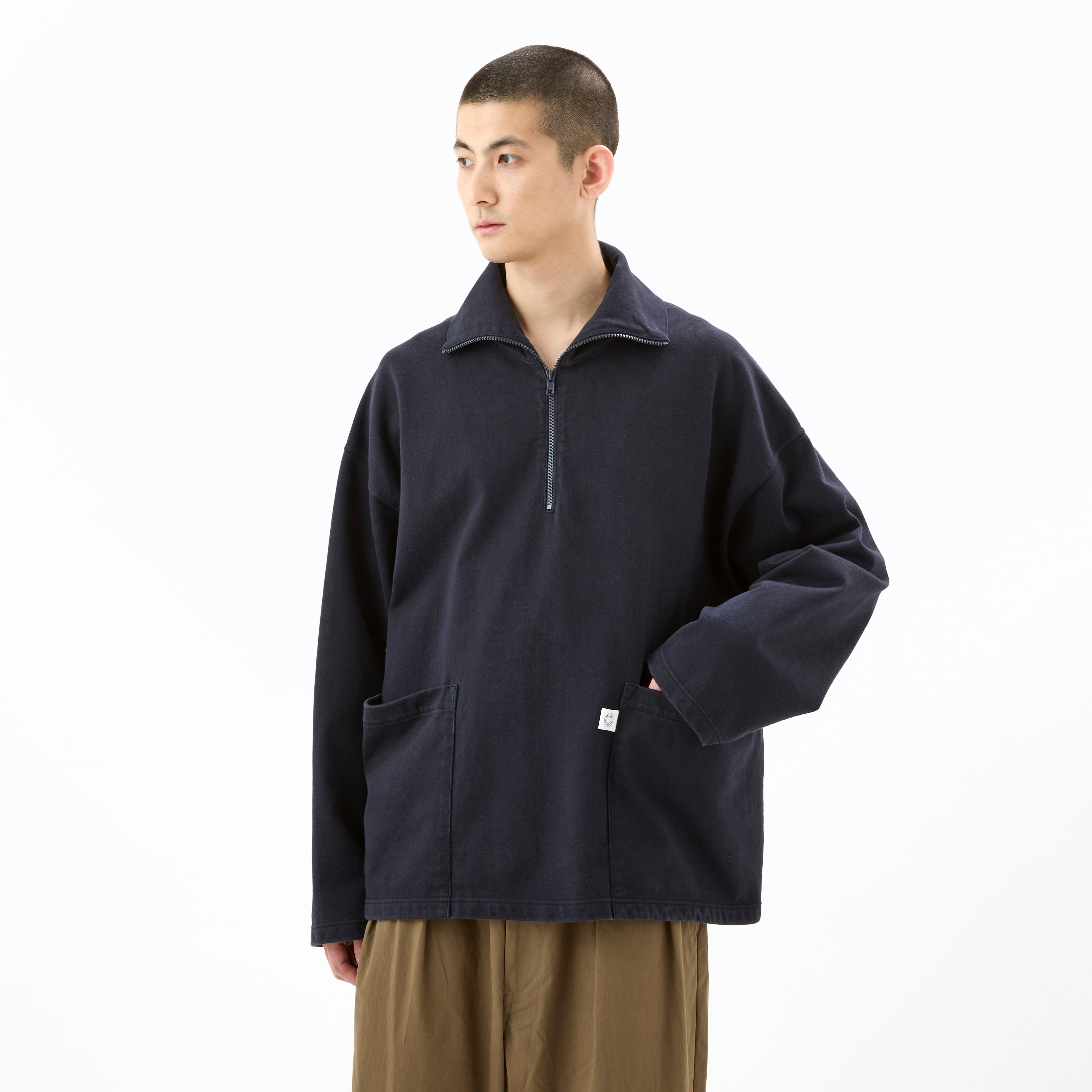Cotton Heavy Jersey Half Zip Pullover｜ORCIVAL