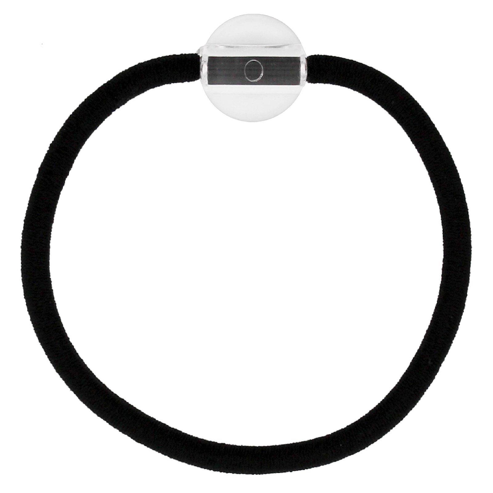 アクセサリー ヘアゴム黒 13φ樹脂皿付 クリア ｜ 大王製作所B2Bショップ