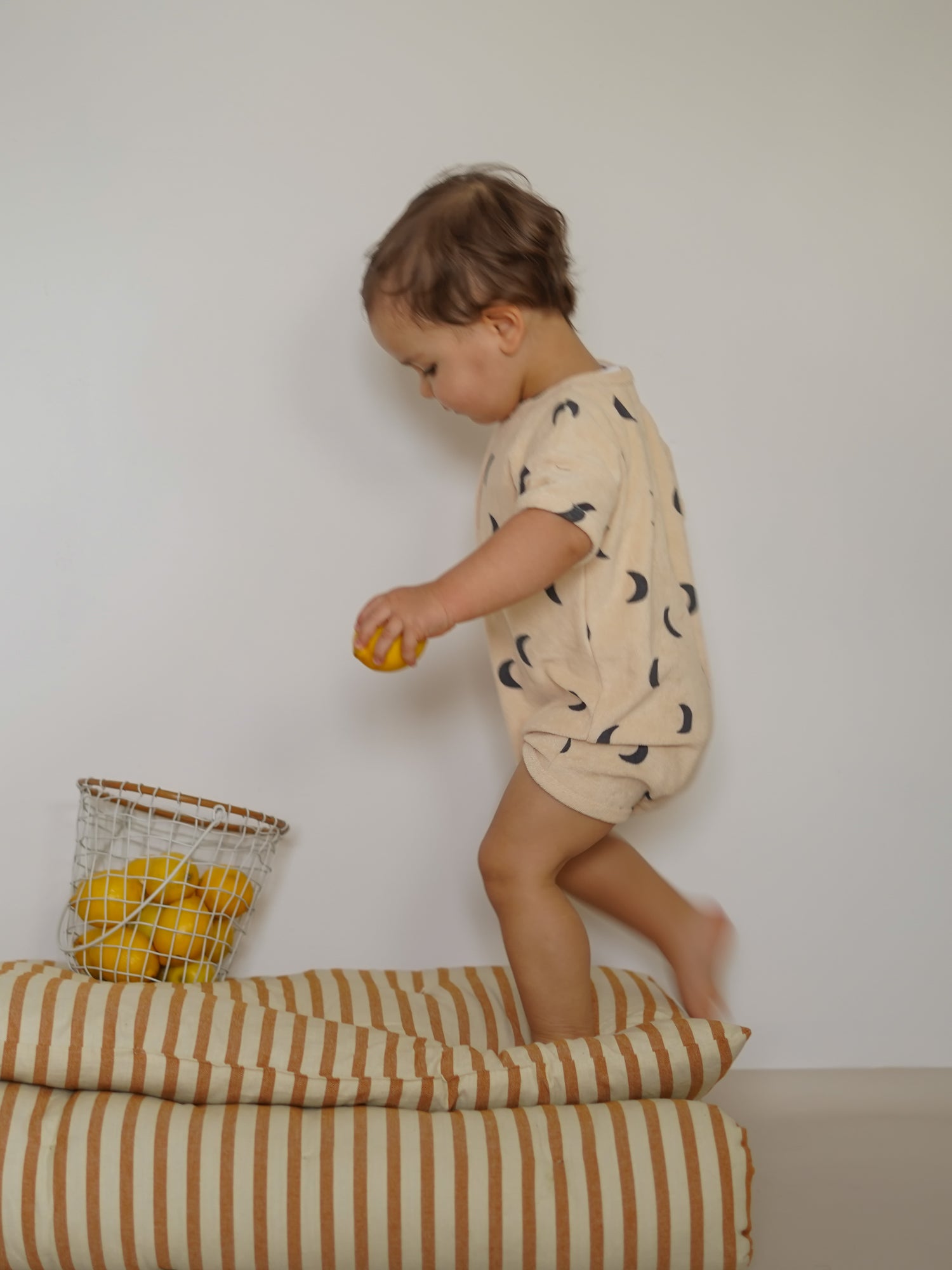 Pebble Midnight Terry Beach Romper | Organic Zoo