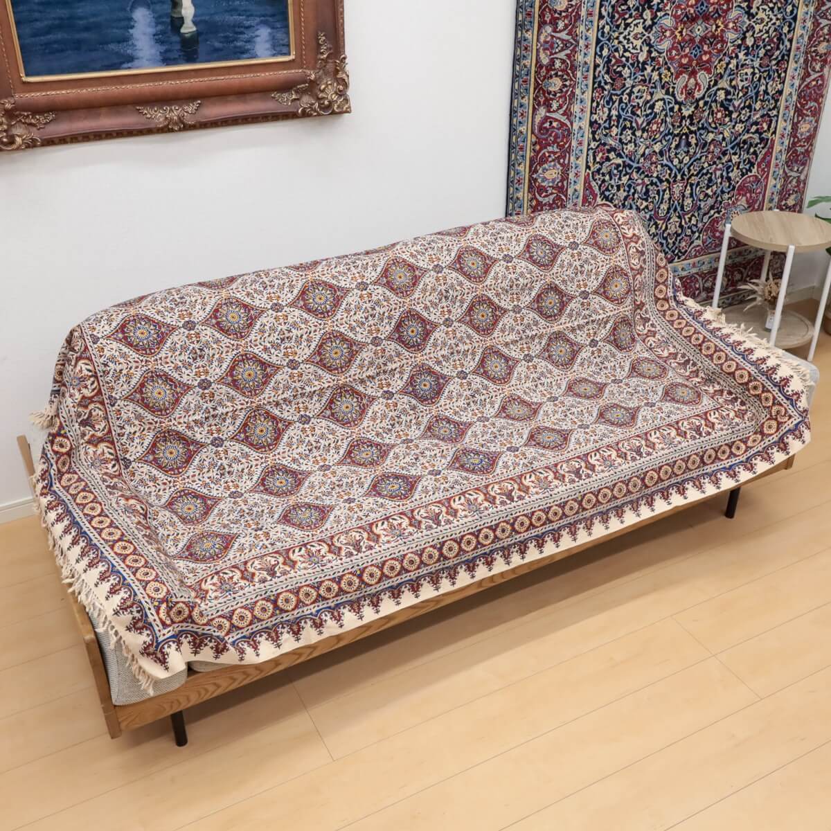 高級ペルシャ絨毯クム産シルク100％ アイノール工房 299×203cm（FN