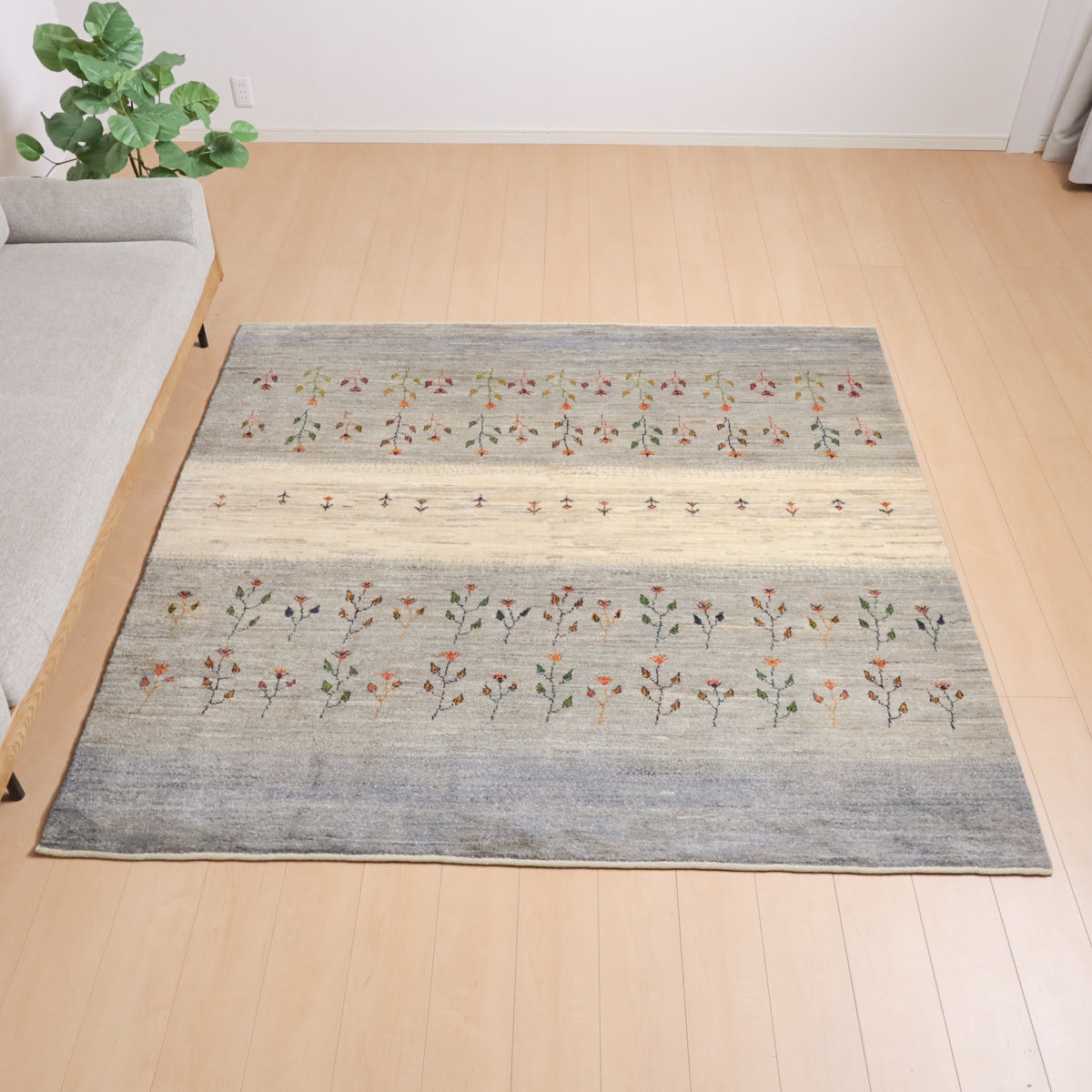 プレミアムギャッベ,アマレ,ラグ,188×199cm,手織り,ウール,ペルシャ