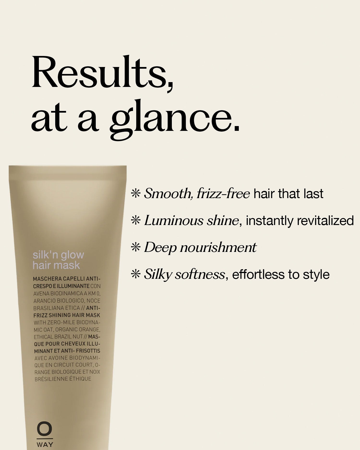 Silk'n Glow Hair Mask – Nourishing Mask for Frizzy, Porous Hair