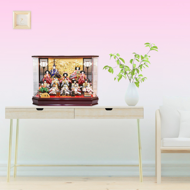 雛人形,久月,十五人飾り,アクリルケース,66491,ひな人形