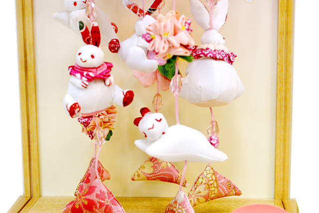 雛人形 久月作 吊るし雛 ケース飾り（TKH-3） ひな人形,さげもん