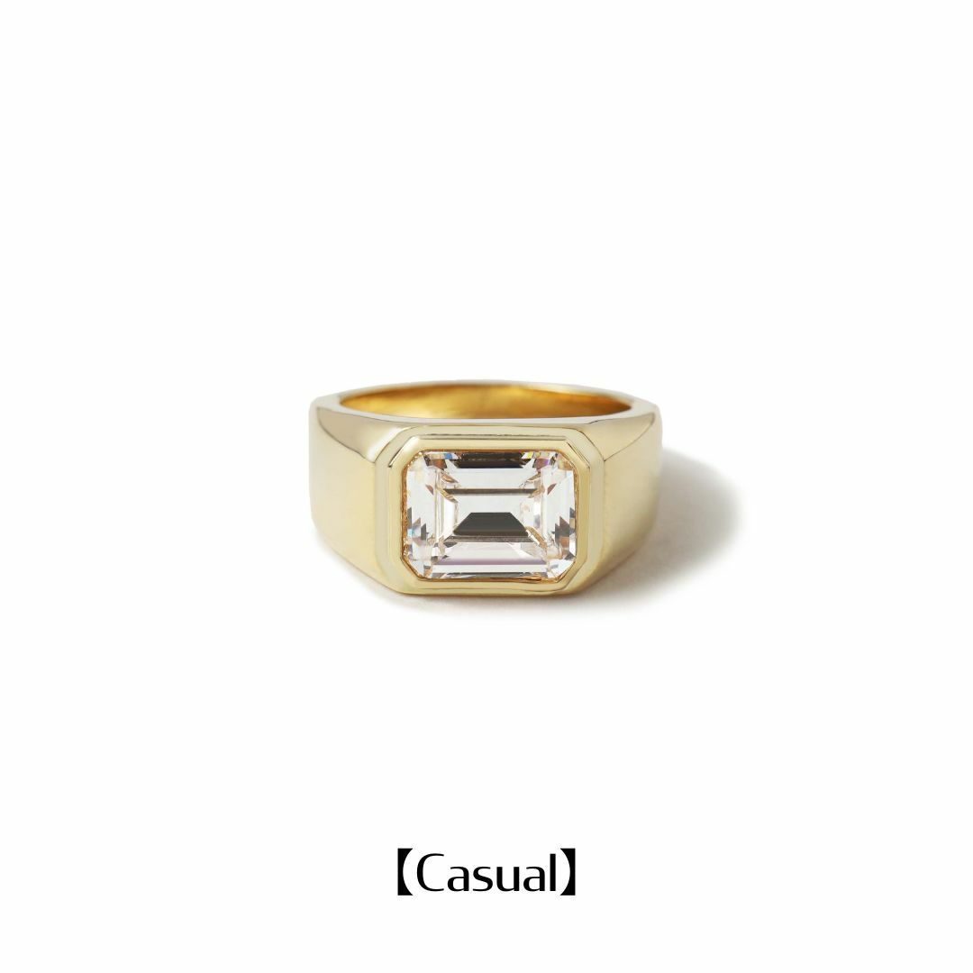 Square College Ring 【Casual】（Silver） | Infaction
