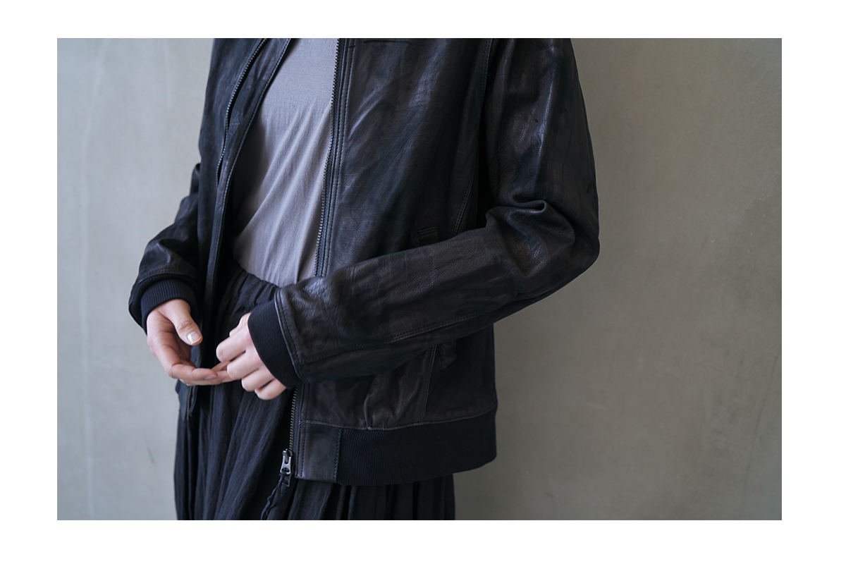 suzuki takayuki スズキタカユキ leather blouson[T002-07/black]