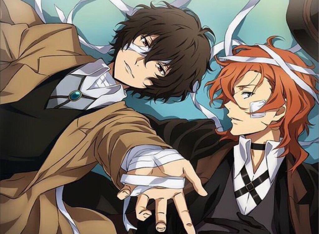 文スト カラー原画複製 双黒 文豪ストレイドッグス モノクロ複製原画C