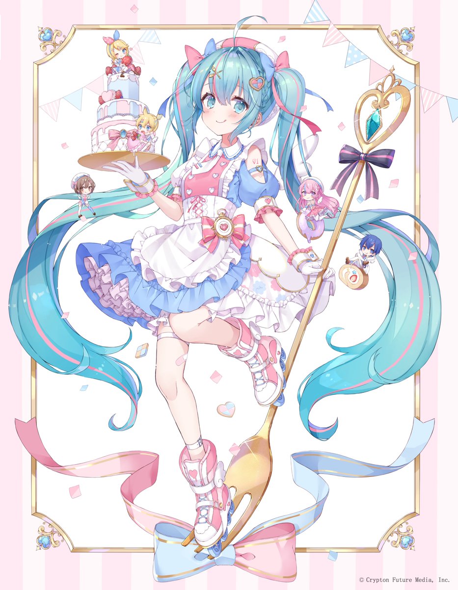 初音ミク×不二家コラボ新商品のイラストを担当させて頂きました