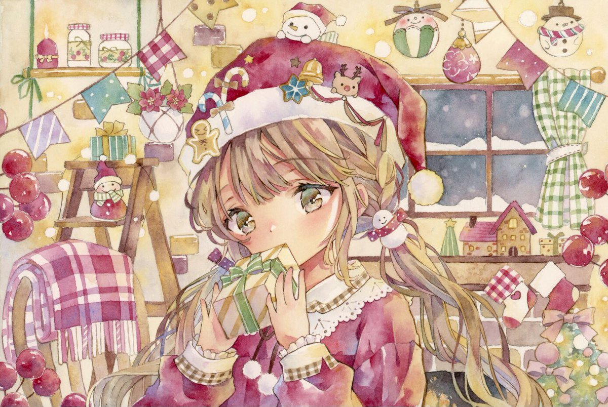 ツインテールの日 #透明水彩 22なのでにゃんにゃんの絵も🐱