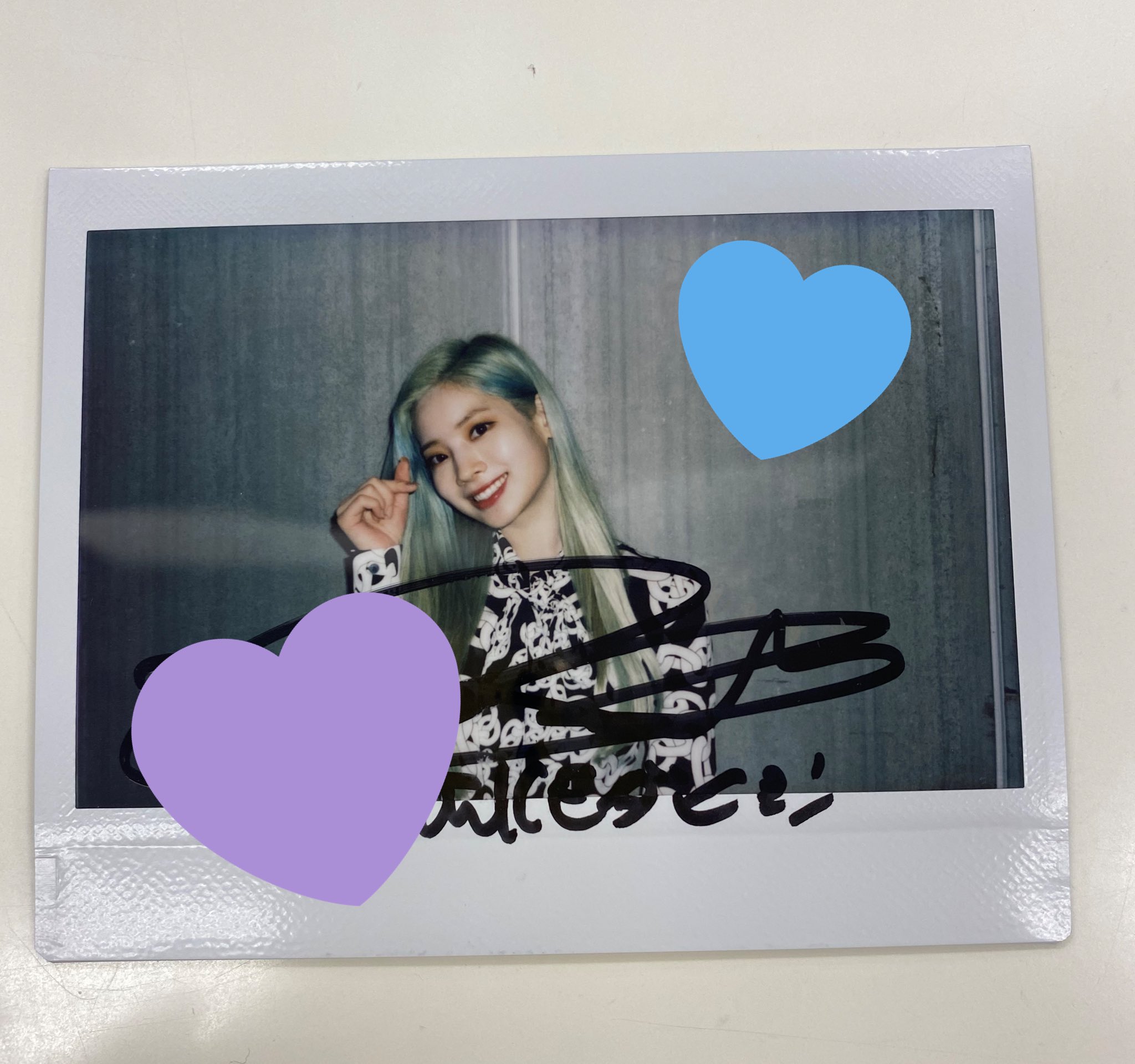 TWICE サナ ポラロイド サイン チェキ ONCE JAPAN 直筆 公式 TWICE