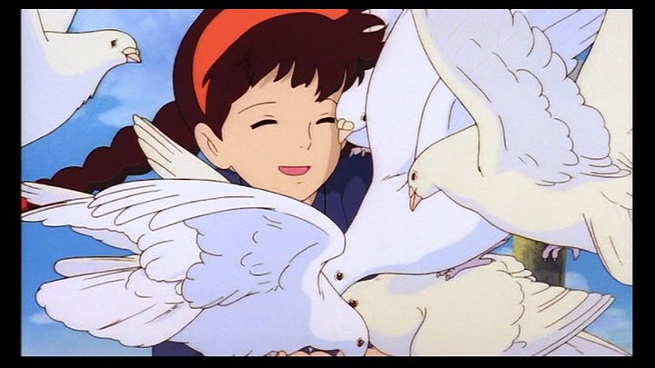 シータが鳩と触れ合うシーンの原画を担当したのは、動植物を描くことに