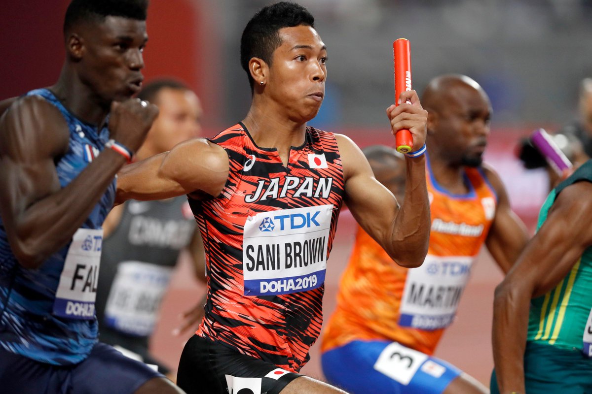 ドーハ#世界陸上】 ◇男子4×100mリレー決勝 4レーン🇯🇵日本 1走