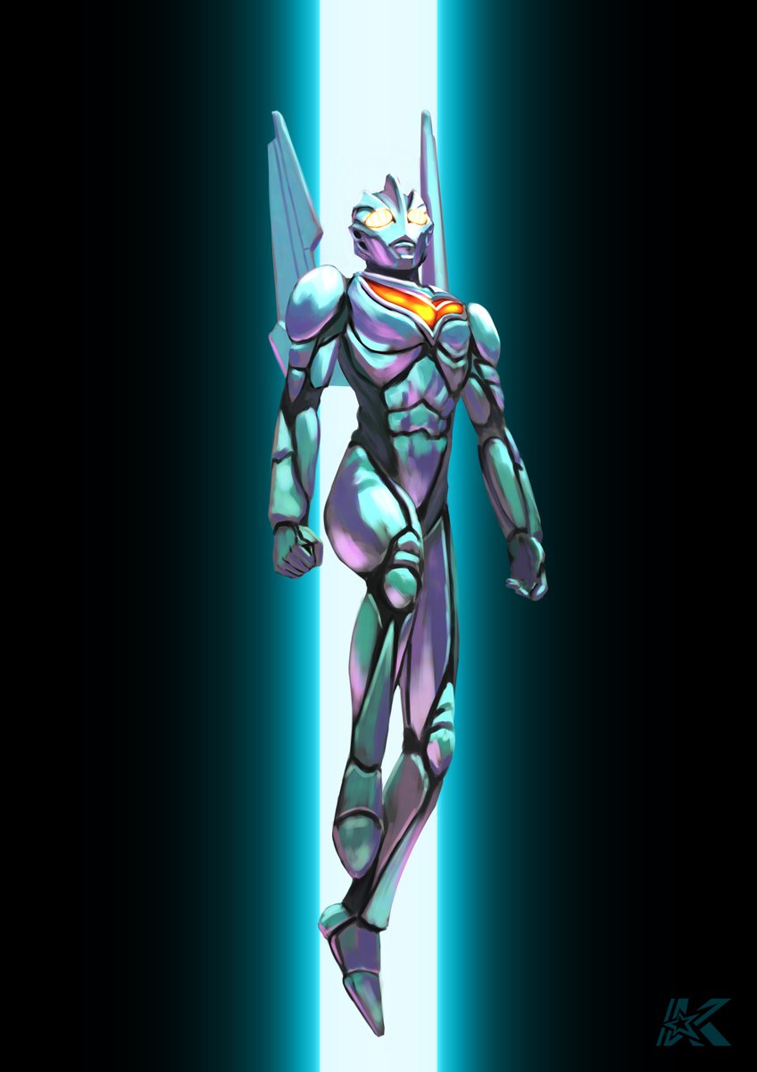 ULTRAMAN NOA》 ウルトラマンノア描きました！ 右画像は縦横比1:2