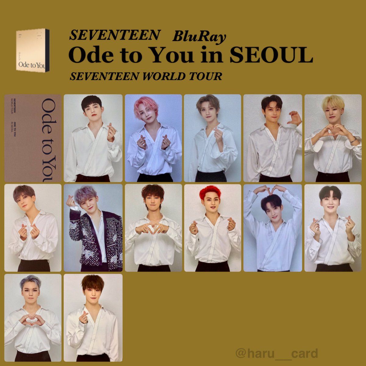 SEVENTEEN World Tour 'Ode To You' In Seoul DVD & Blu-Ray Photocard