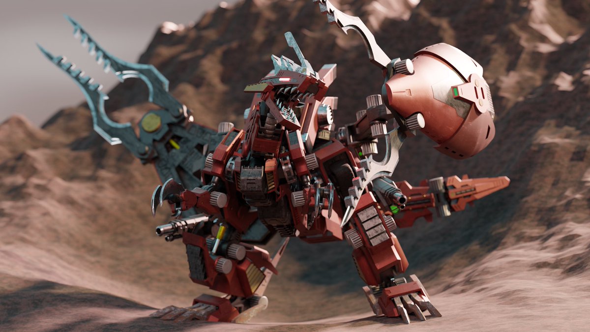 HMMジェノブレイカー レイヴン仕様の箱絵を真似てポージングしてみまし