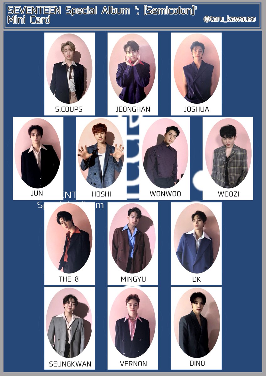 SEVENTEEN セブチ Special Album ； Semicolon セミコロン Minicard