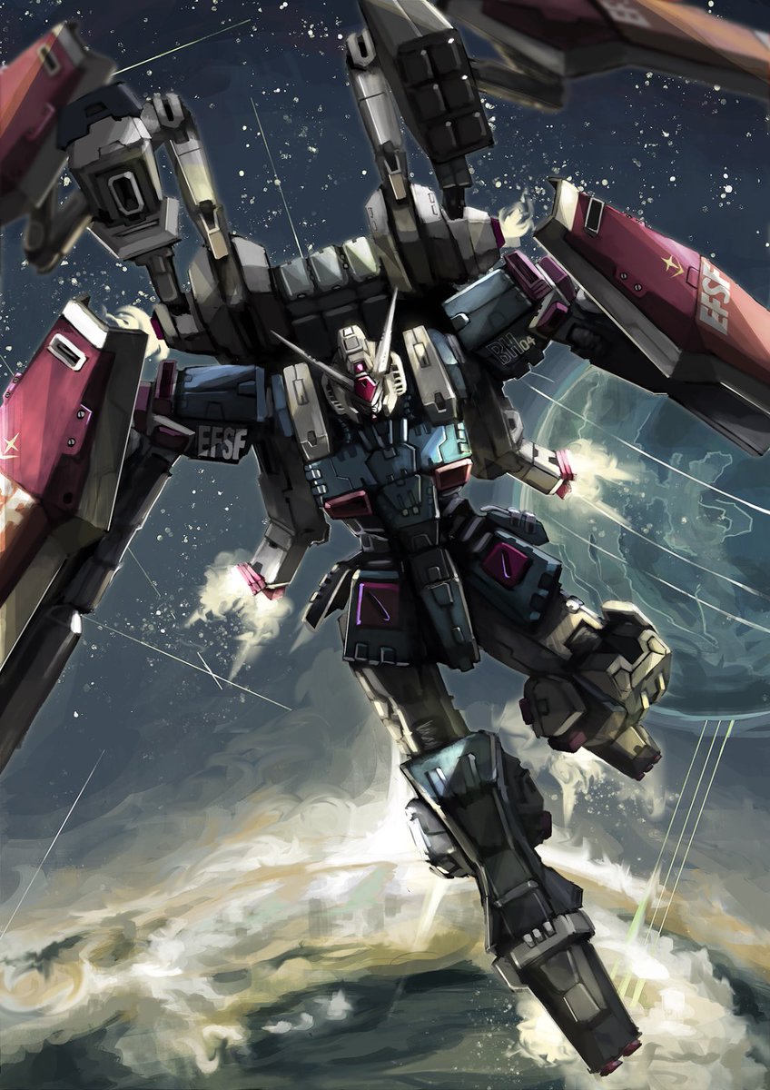 FA-78 Full Armor Gundam (Thunderbolt Ver.) . Artwork by けんこ@お
