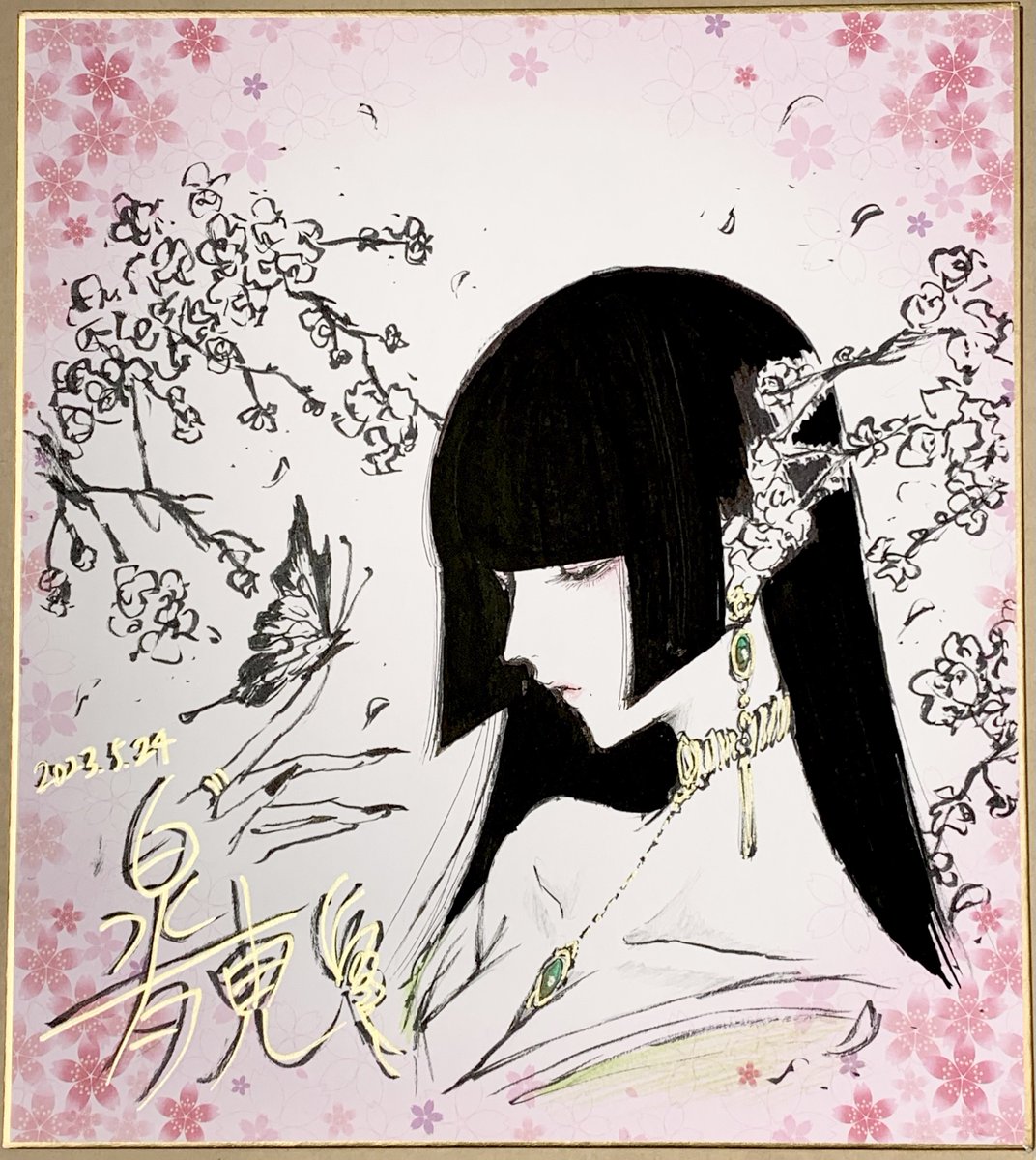 サイン入り色紙を販売させていただきます.｡ﾟ直筆のサイン入り色紙