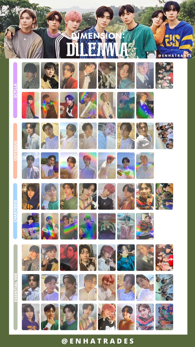 ENHYPEN #엔하이픈 DIMENSION : DILEMMA + Essential Pcs Photocard
