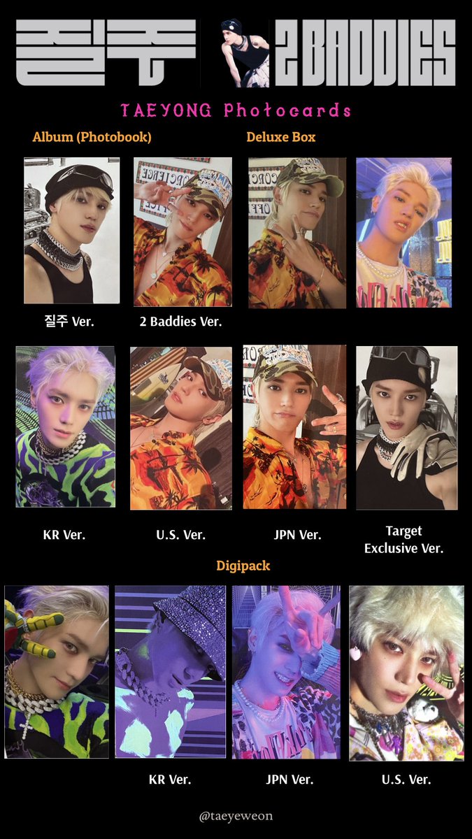 NCT 127 “질주 (2 Baddies)” #TAEYONG photocards collection