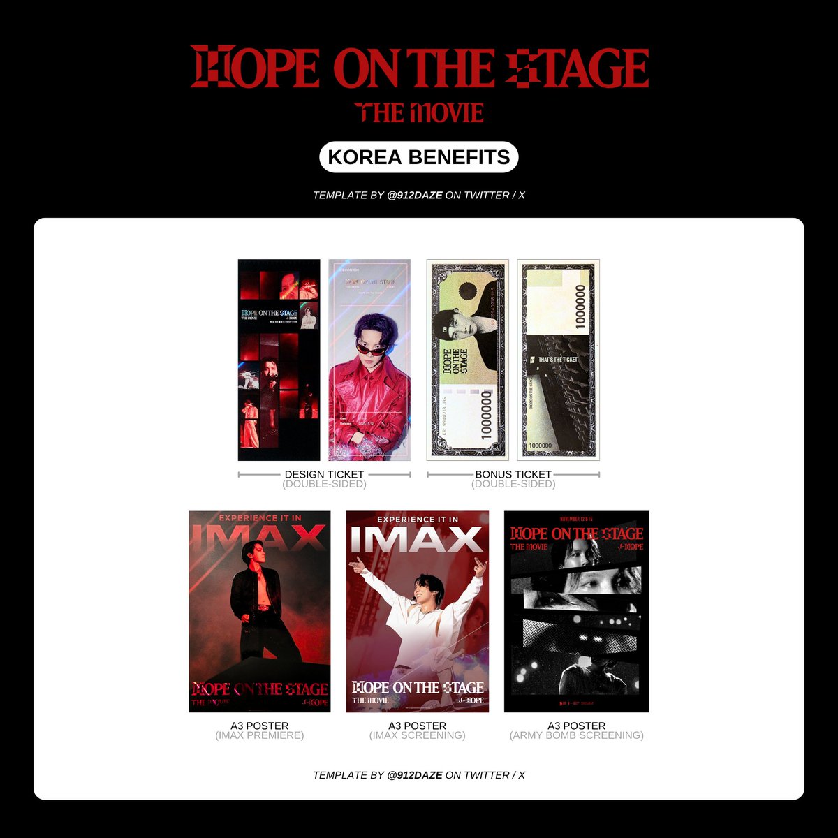 HOPE ON THE STAGE THE MOVIE 韓国 特典 ポスター 2 j-hope Tour: Hope